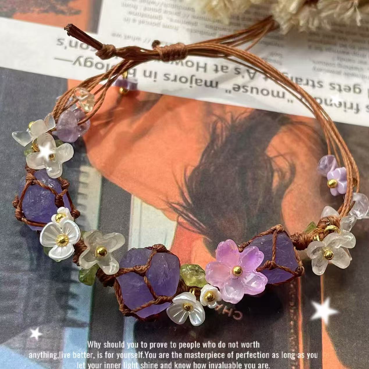 The Lavender Cocoa Bloom Bracelet