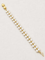 Lumi Pearl Ladder Bracelet - Gold