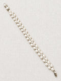 Lumi Crystal Pearl Wave Bracelet - Silver