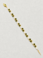 Fleur Daisy Olive Bracelet - Gold