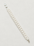 Lumi Pearl Orbit Bracelet - Silver