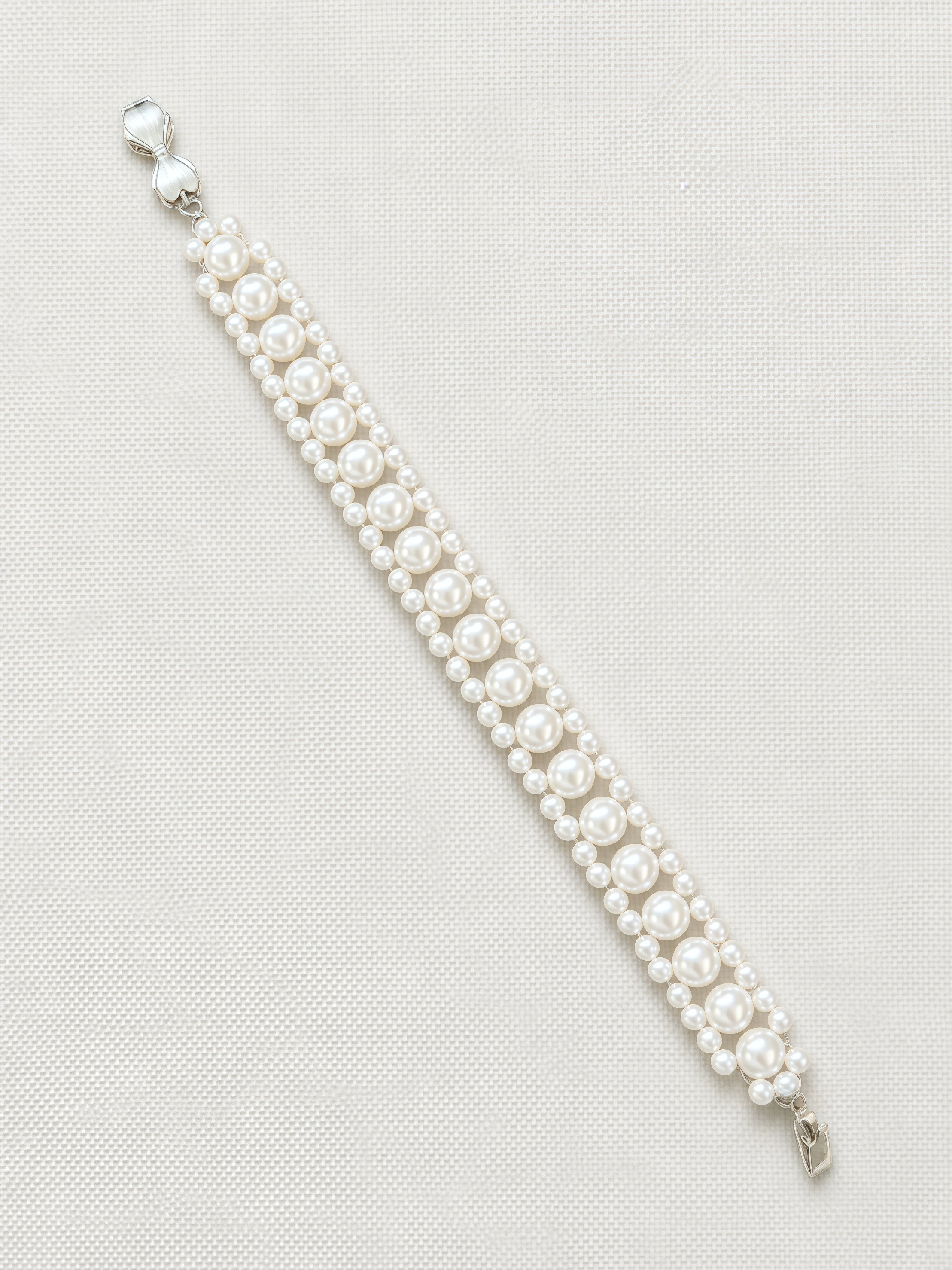 Lumi Pearl Orbit Bracelet - Silver