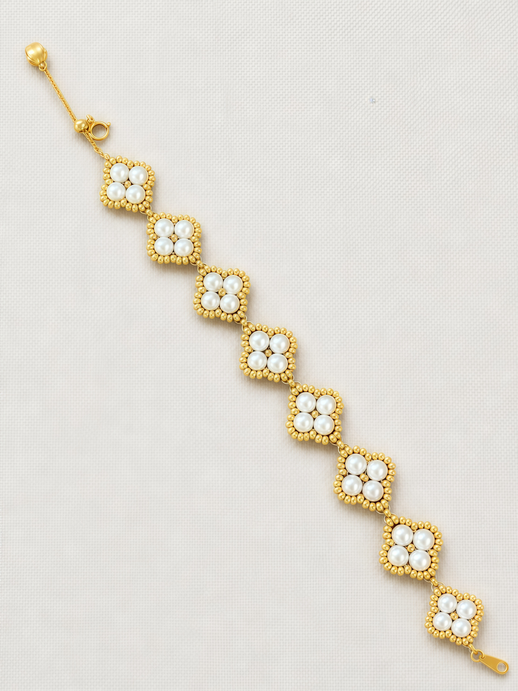 Lumi Pearl Orbit Bracelet - Gold