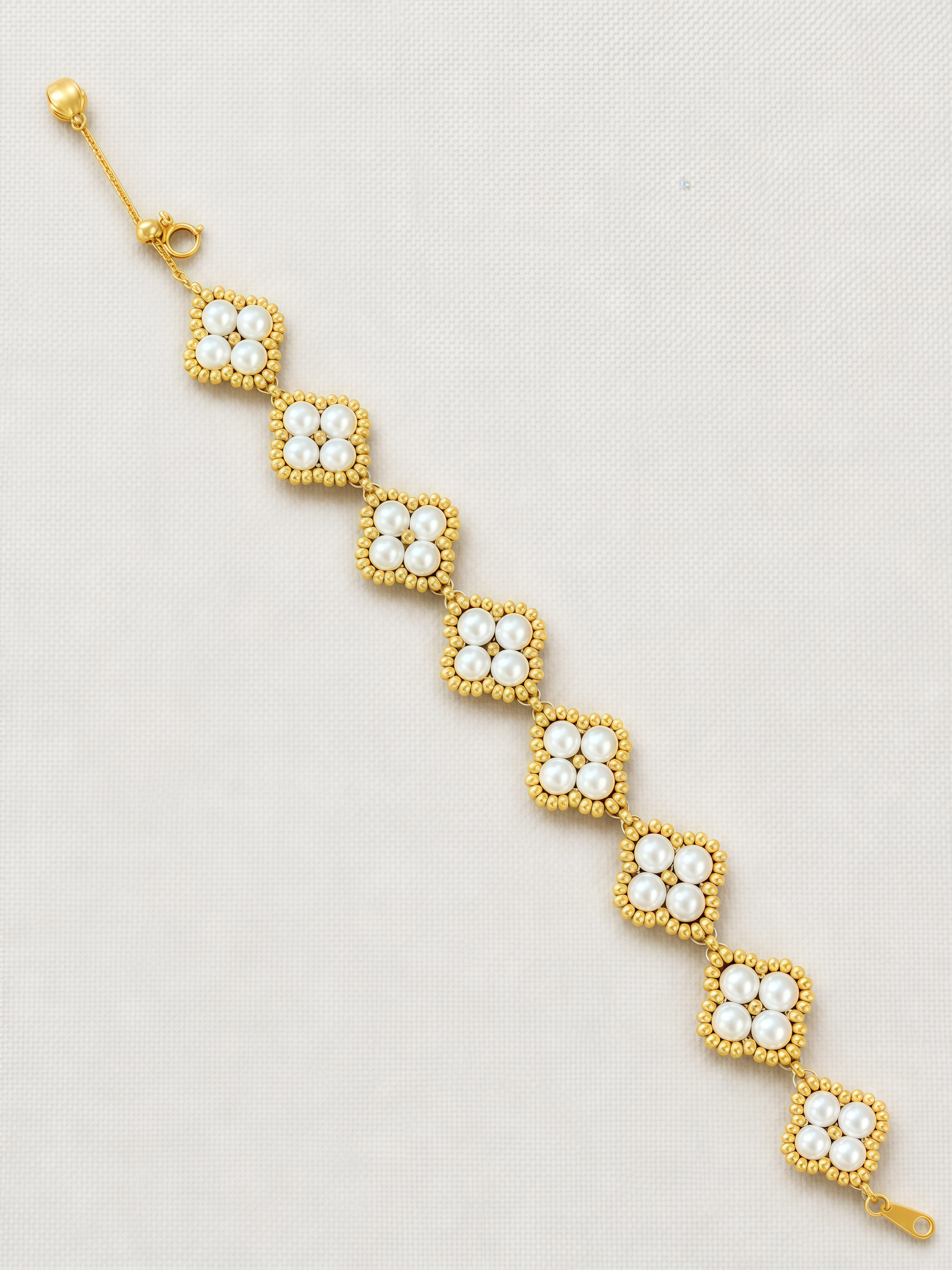 Lumi Pearl Orbit Bracelet - Gold