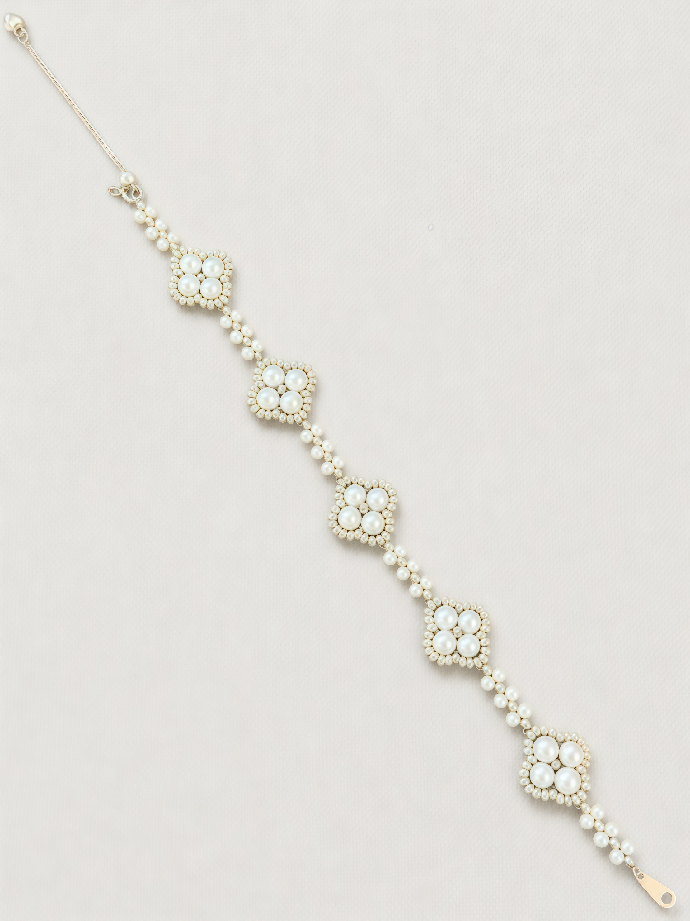 Lumi Pearl Tile Bracelet - Silver