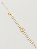 Lumi Pearl Ribbon Bracelet - Gold