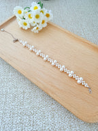 Organic Pearl Drift Bracelet - Silver